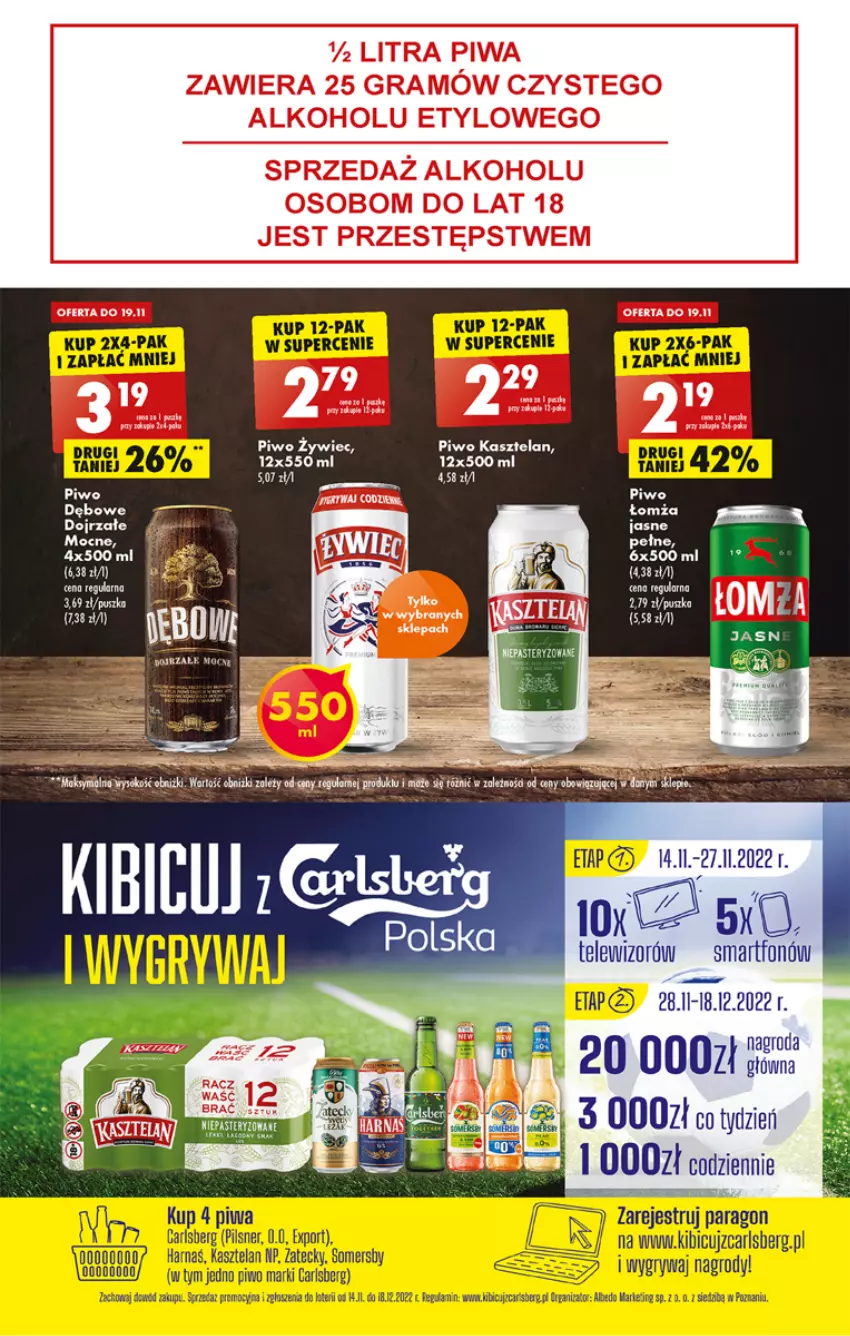 Gazetka promocyjna Biedronka - W tym tygodniu - ważna 17.11 do 23.11.2022 - strona 55 - produkty: BIC, Carlsberg, Cars, Fa, Gry, Harnaś, Kasztelan, Piwa, Piwo, Por, Telewizor