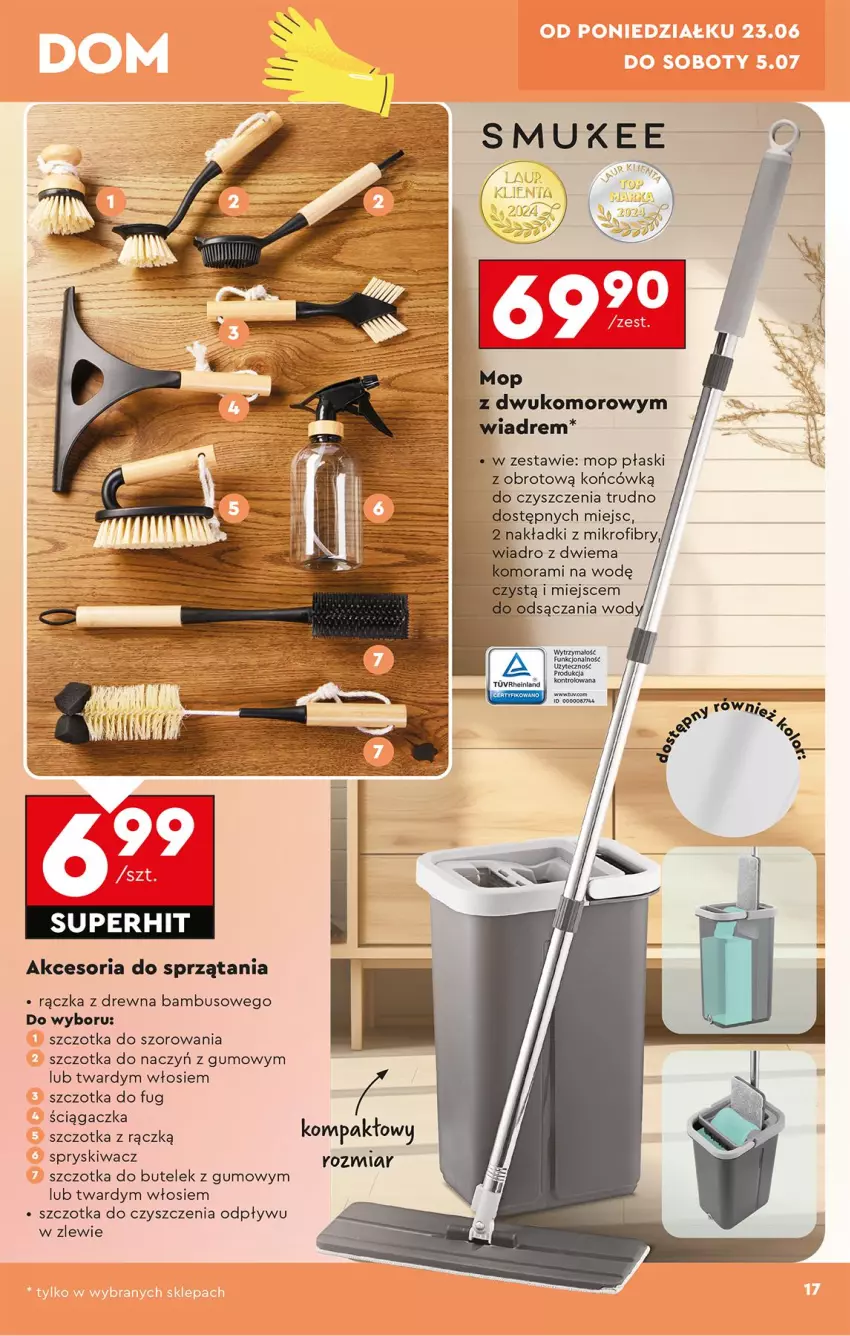 Gazetka promocyjna Biedronka - Okazje Tygodnia - ważna 23.06 do 05.07.2025 - strona 17 - produkty: Szczotka, Szczotka do szorowania, Zlew
