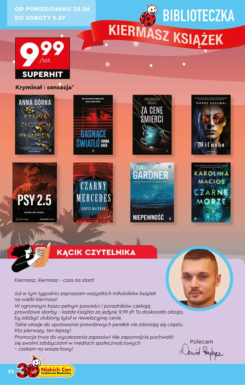 Gazetka promocyjna Biedronka - Okazje Tygodnia - ważna 23.06 do 05.07.2025 - strona 22 - produkty: Fa, Kosz, Książka, Por
