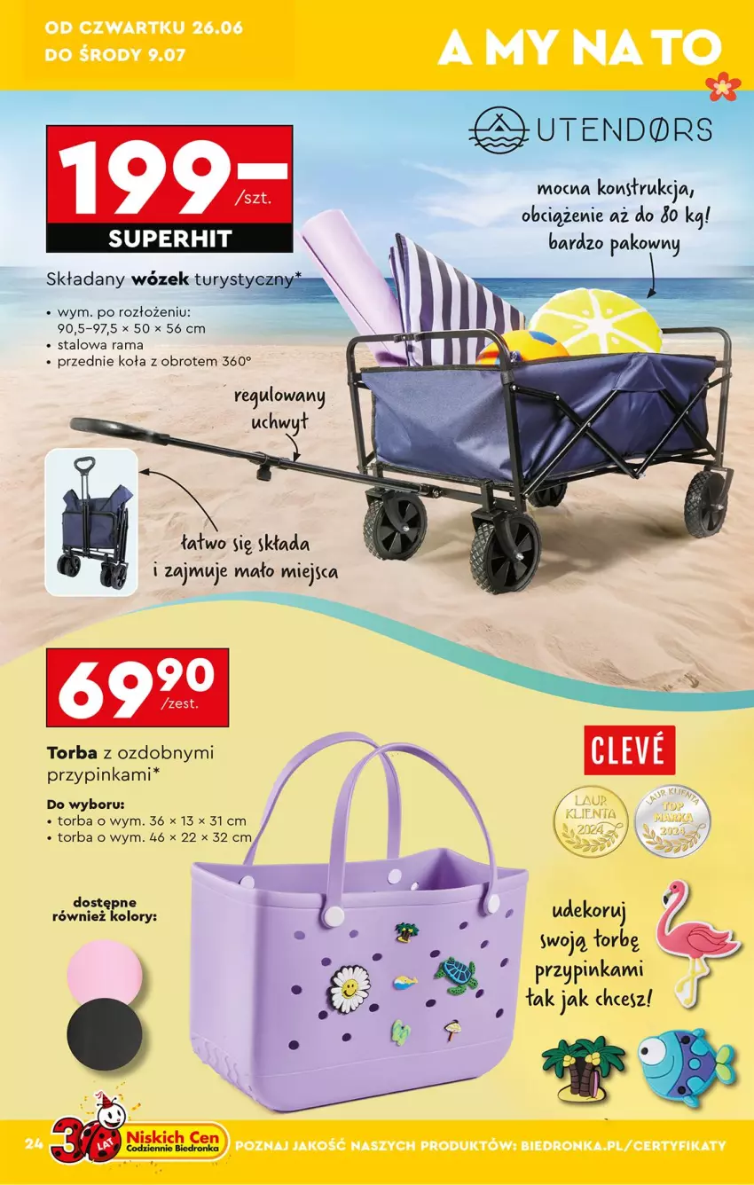 Gazetka promocyjna Biedronka - Okazje Tygodnia - ważna 23.06 do 05.07.2025 - strona 24 - produkty: Inka, Rama, Torba, Woda, Wózek