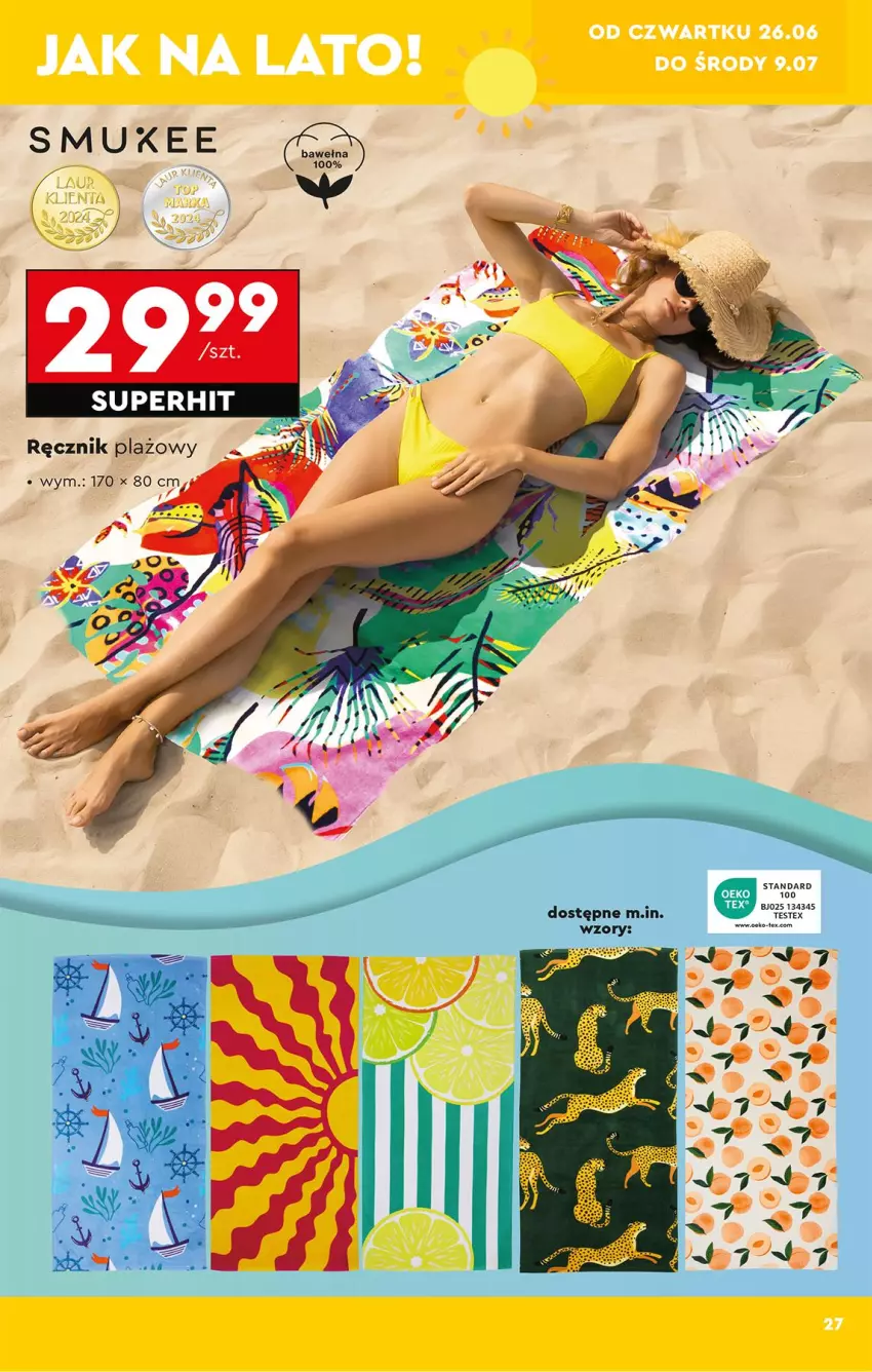 Gazetka promocyjna Biedronka - Okazje Tygodnia - ważna 23.06 do 05.07.2025 - strona 27 - produkty: Ręcznik
