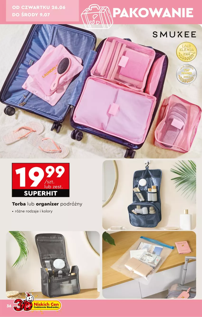 Gazetka promocyjna Biedronka - Okazje Tygodnia - ważna 23.06 do 05.07.2025 - strona 36 - produkty: Organizer, Torba