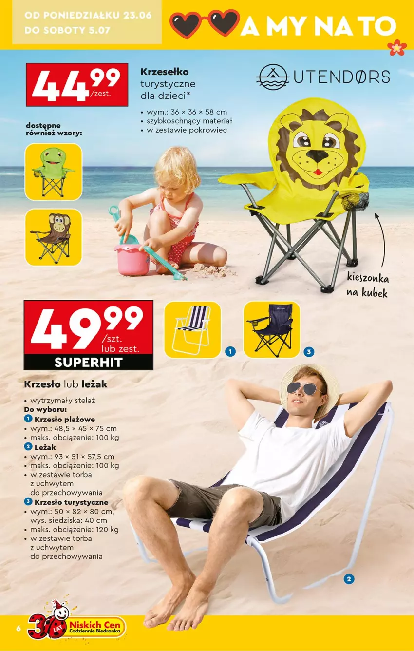 Gazetka promocyjna Biedronka - Okazje Tygodnia - ważna 23.06 do 05.07.2025 - strona 6 - produkty: Krzesło, Pokrowiec, Torba
