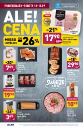 Gazetka promocyjna Aldi - SUPER SMACZNE OKAZJE - Gazetka - ważna od 18.09 do 18.09.2021 - strona 4 - produkty: Piec, Kurczak, Krakus, Sos, Por, Parówki, Parówki z szynki, Mięsne specjały, Lodówka, Filet z piersi indyka, Tera, Boczek, Kiełbasa, Mięso wieprzowe, Mięso