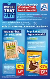 Gazetka promocyjna Aldi - Pełna oferta - Gazetka - ważna od 08.03 do 08.03.2025 - strona 10 - produkty: Sos, Koc, Ba!, Parówki, Parówki z szynki, Kakao, Napój, Olej, Orka
