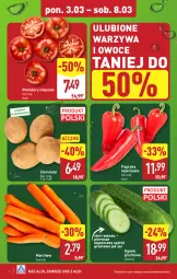 Gazetka promocyjna Aldi - Pełna oferta - Gazetka - ważna od 08.03 do 08.03.2025 - strona 2 - produkty: Warzywa, Papryka, Warzywa i owoce, Ziemniaki, Szpic, Owoce, Grunt, Pomidory