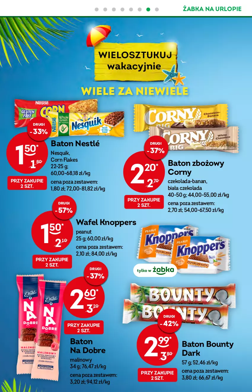 Gazetka promocyjna Żabka - ważna 24.08 do 30.08.2022 - strona 20 - produkty: Baton, Bounty, Corn flakes, Czekolada, Knoppers, Nesquik, Nestlé