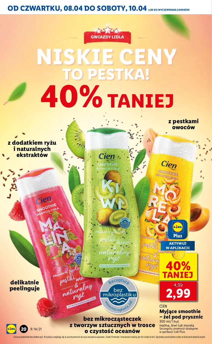 Gazetka promocyjna Lidl - GAZETKA - ważna 08.04 do 10.04.2021 - strona 20 - produkty: Kiwi, Morela, Peeling, Ryż, Smoothie