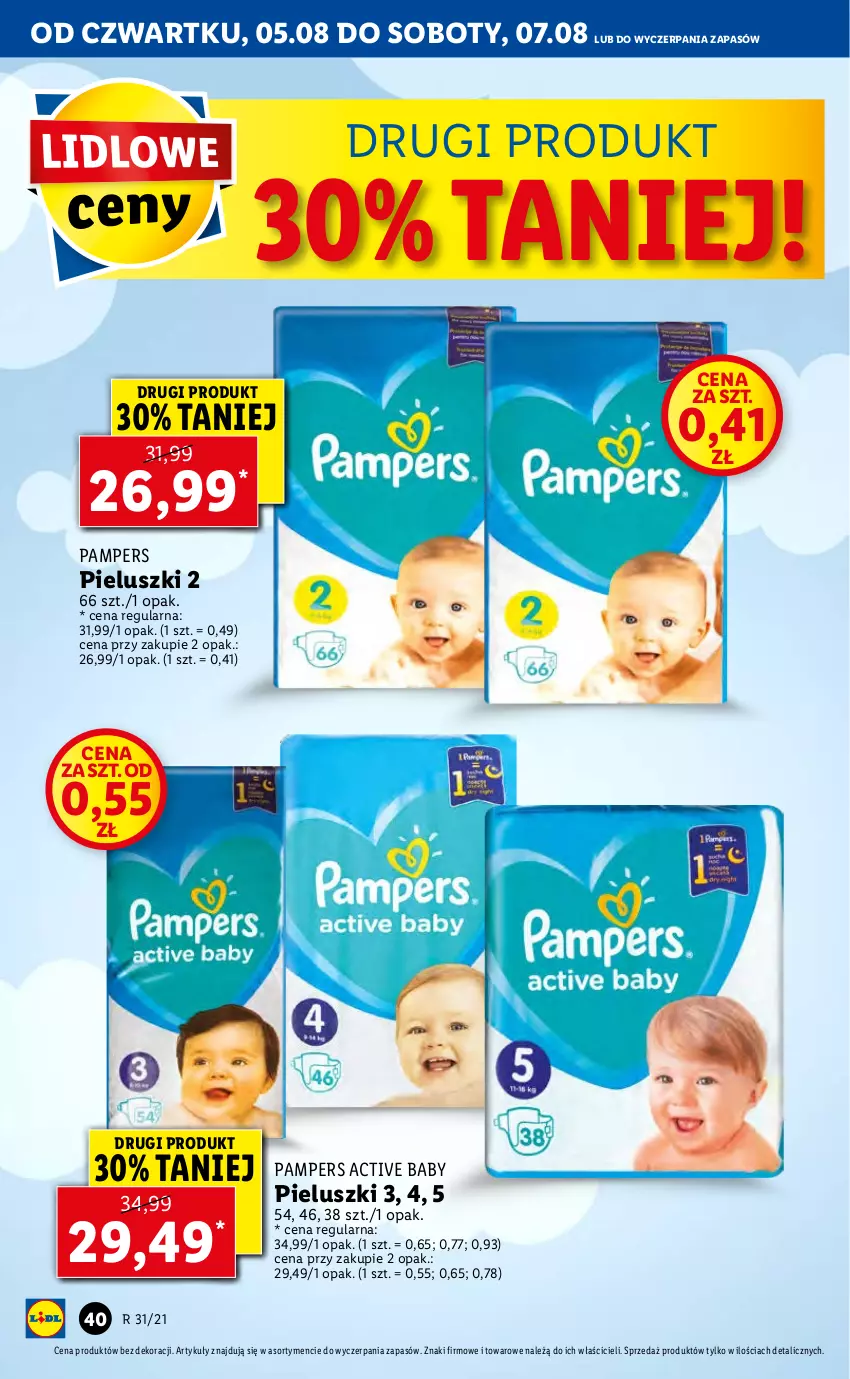 Gazetka promocyjna Lidl - GAZETKA - ważna 05.08 do 07.08.2021 - strona 40 - produkty: Pampers