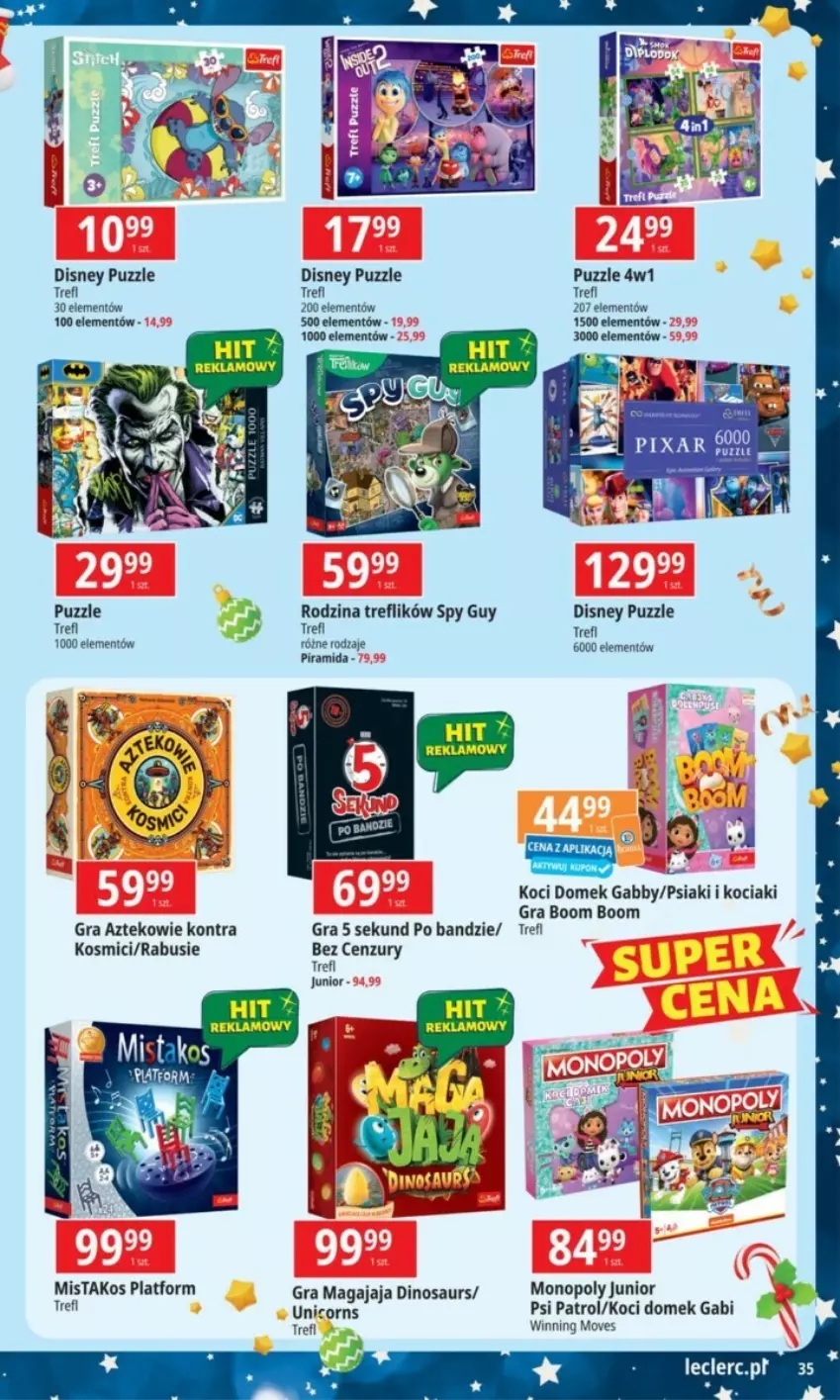 Gazetka promocyjna E Leclerc - ważna 13.11 do 07.12.2024 - strona 29 - produkty: 5 Sekund, Disney, Gra, Jaja, Koc, Monopoly, Psi Patrol, Puzzle