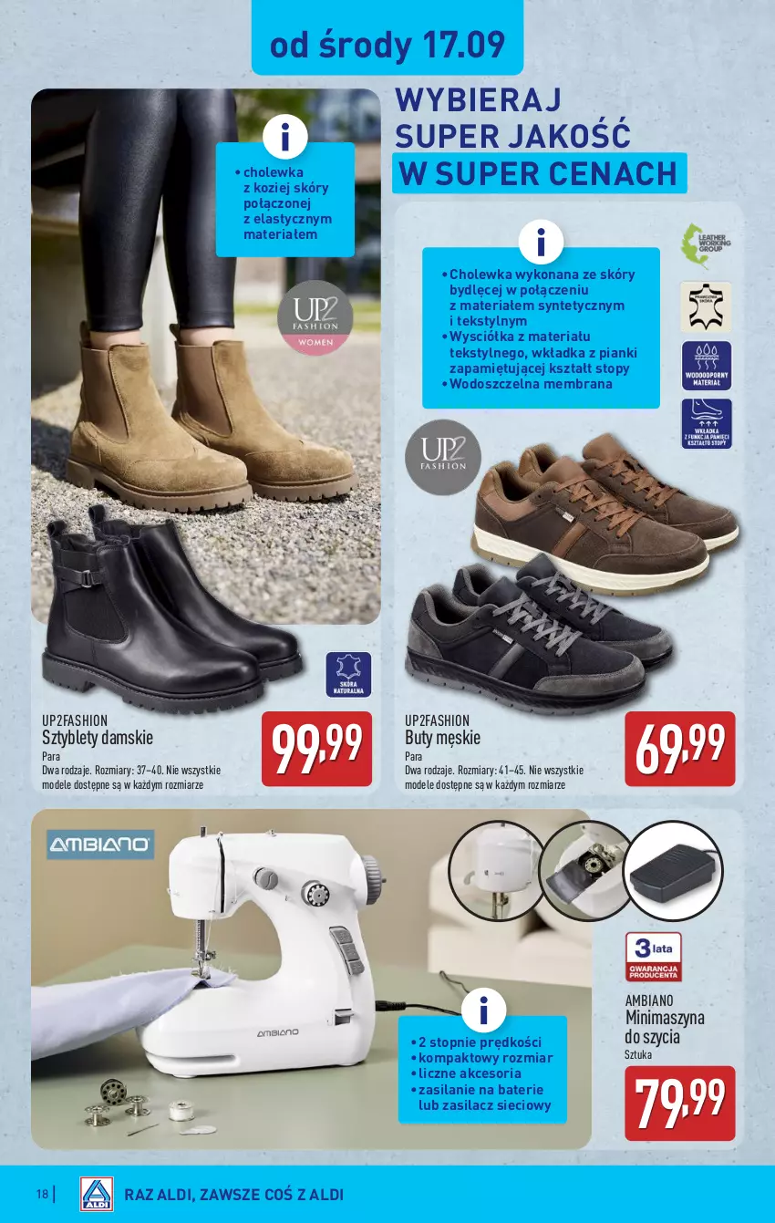 Gazetka promocyjna Aldi - Pełna oferta - ważna 15.09 do 20.09.2025 - strona 32 - produkty: Buty, Fa, Silan, Sztyblety, Szyna, Top