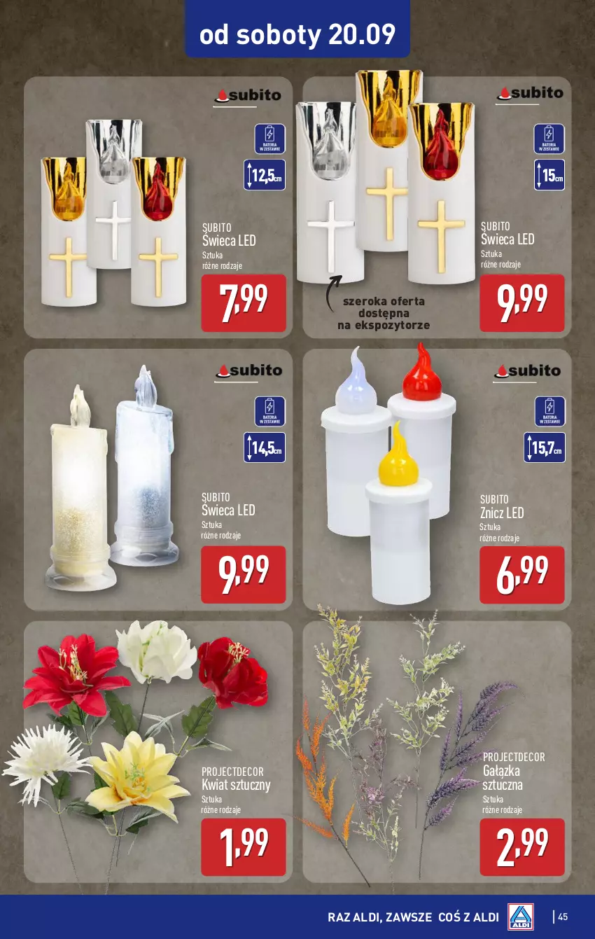 Gazetka promocyjna Aldi - Pełna oferta - ważna 15.09 do 20.09.2025 - strona 45 - produkty: Znicz