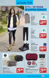 Gazetka promocyjna Aldi - Pełna oferta - Gazetka - ważna od 20.09 do 20.09.2025 - strona 29 - produkty: Torebka, Gin, Sztyblety, Rama, Kosz, Kamizelka, Legginsy, Fa