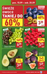 Gazetka promocyjna Aldi - Pełna oferta - Gazetka - ważna od 20.09 do 20.09.2025 - strona 3 - produkty: Gra, Maliny, Winogrona, Winogrona bezpestkowe, Owoce, Wino
