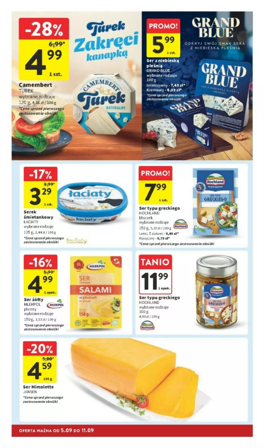 Gazetka promocyjna Intermarche - ważna 05.09 do 11.09.2024 - strona 17 - produkty: Camembert, Hochland, Mimolette, Ser, Serek