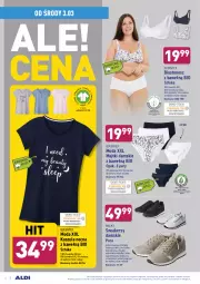 Gazetka promocyjna Aldi - Od Środy i Soboty - Gazetka - ważna od 06.03 do 06.03.2021 - strona 4 - produkty: Sneakersy, Koszula nocna, Majtki, Biustonosz, Kosz, Koszula, Wełna, Moda, Queentex