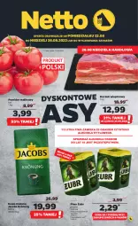 Gazetka promocyjna Netto - Artykuły spożywcze - Gazetka - ważna od 28.08 do 28.08.2022 - strona 1 - produkty: Piwa, Piwo, Gra, Kawa mielona, Kawa, Jacobs Krönung, Boczek, Jacobs, Pomidor malinowy, Boczek wieprzowy