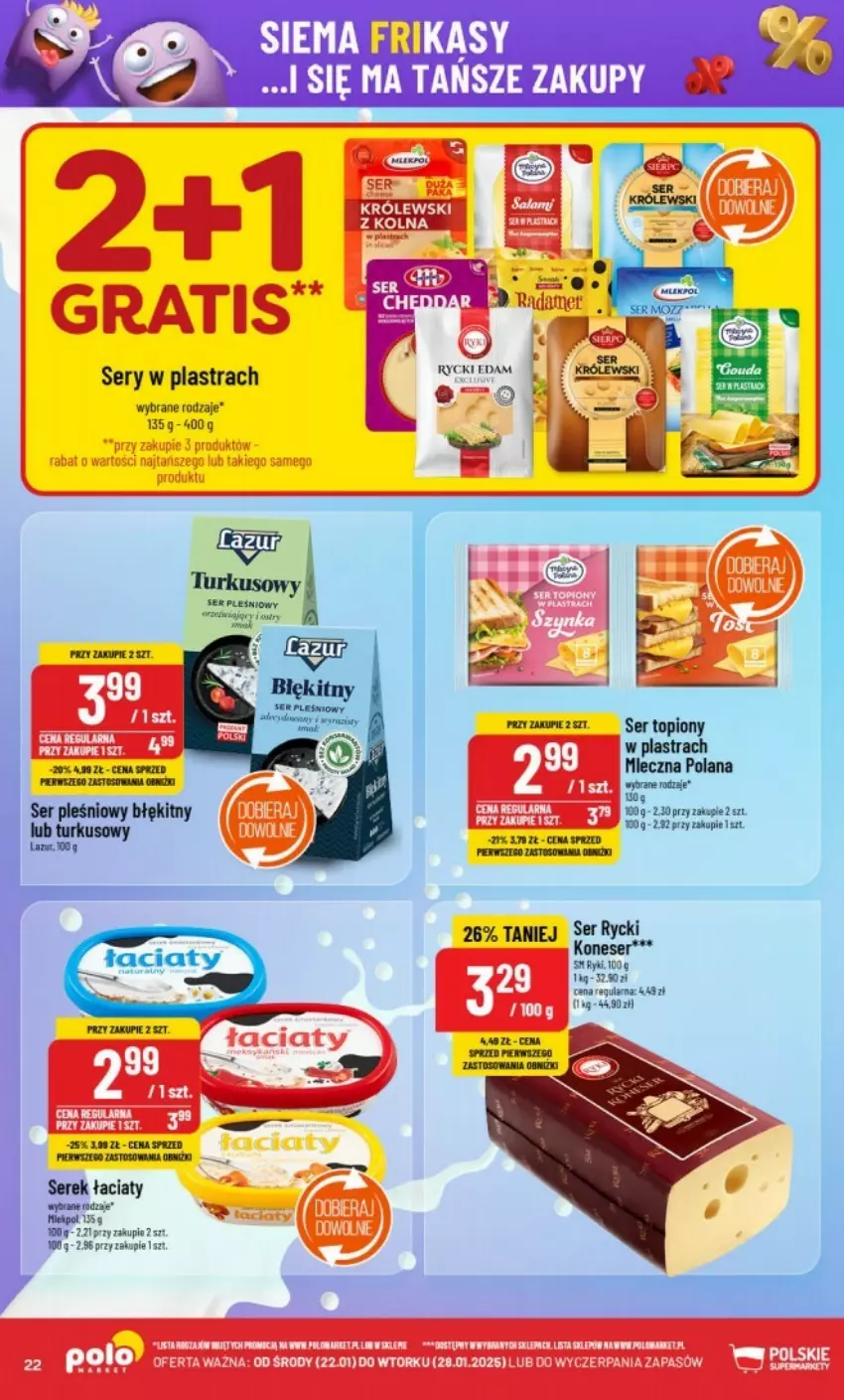 Gazetka promocyjna PoloMarket - ważna 22.01 do 28.01.2025 - strona 15 - produkty: Gra, LANA, Ser, Ser topiony, Serek, Top