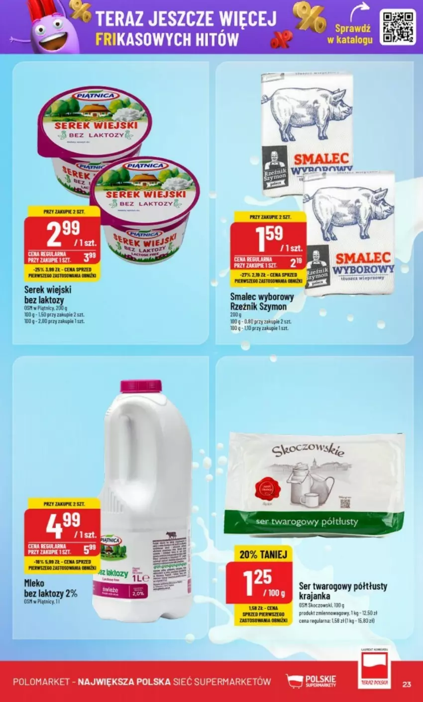 Gazetka promocyjna PoloMarket - ważna 22.01 do 28.01.2025 - strona 16 - produkty: Koc, Mleko, Mleko bez laktozy, Ser, Ser twarogowy, Serek, Serek wiejski, Tera