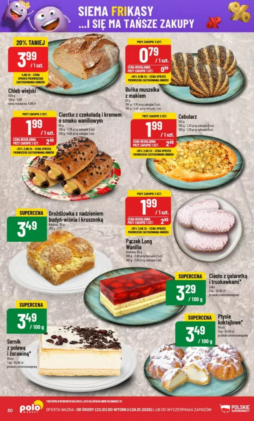 Gazetka promocyjna PoloMarket - ważna 22.01 do 28.01.2025 - strona 24 - produkty: Budyń, Bułka, Cebula, Chleb, Ciasto z galaretką, Gala, LG, Mop, Mus