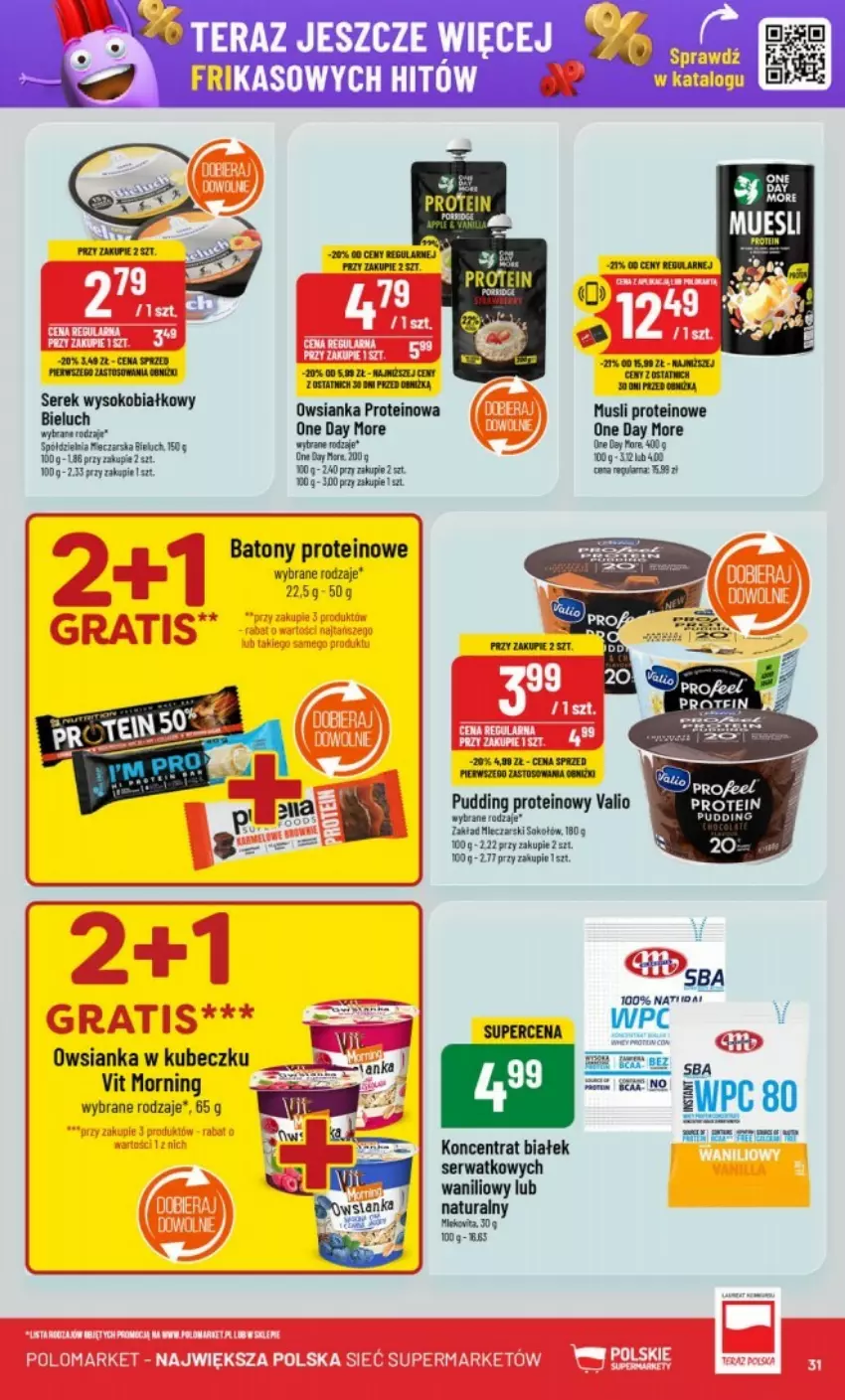 Gazetka promocyjna PoloMarket - ważna 22.01 do 28.01.2025 - strona 25 - produkty: Amica, Baton, Bieluch, Mleko, Mus, Owsianka, Pudding, Ser, Serek, Sok