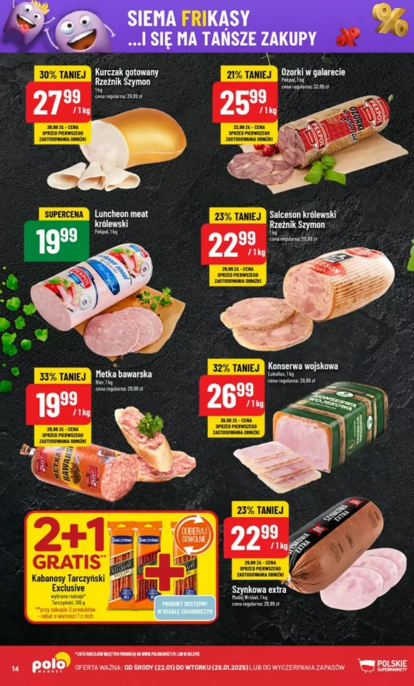 Gazetka promocyjna PoloMarket - ważna 22.01 do 28.01.2025 - strona 6 - produkty: Fa, Gala, Gry, Królewski, Kurczak, Kurczak gotowany, LG, Salceson