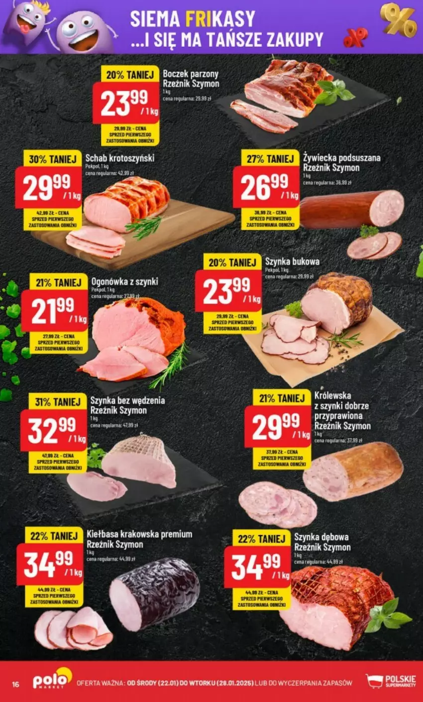 Gazetka promocyjna PoloMarket - ważna 22.01 do 28.01.2025 - strona 8 - produkty: LG, Schab krotoszyński, Szynka