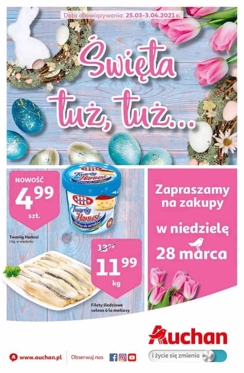 Gazetka promocyjna Auchan - Święta tuż tuż Hipermarkety - ważna 25.03 do 03.04.2021 - strona 1