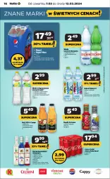 Gazetka promocyjna Netto - Artykuły spożywcze - Gazetka - ważna od 13.03 do 13.03.2024 - strona 16 - produkty: Sok, Mus, Pepsi max, Coca-Cola, Pepsi, Syrop, Szyna, Kubuś Waterrr, Cappy, Woda niegazowana, Kubuś, Woda, Napój