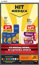 Gazetka promocyjna Netto - Artykuły spożywcze - Gazetka - ważna od 13.03 do 13.03.2024 - strona 20 - produkty: Lubella, Makaron, Papier, Bell, Velvet, Ręcznik, Rolki, Spaghetti, Bella