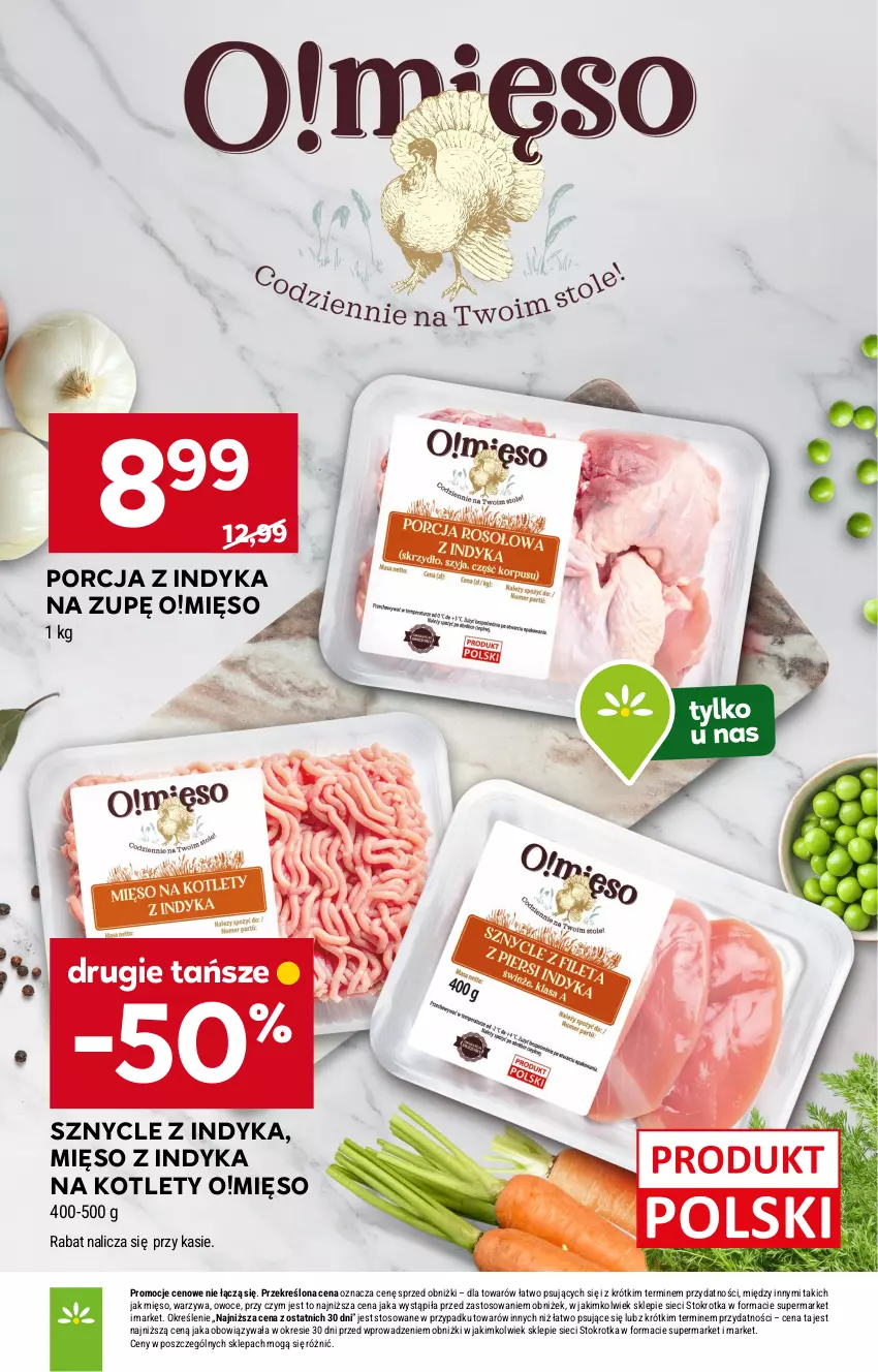 Gazetka promocyjna Stokrotka - Market - ważna 04.12 do 10.12.2025 - strona 14 - produkty: Kotlet, Mięso, Mięso z indyka, Owoce, Por, Warzywa