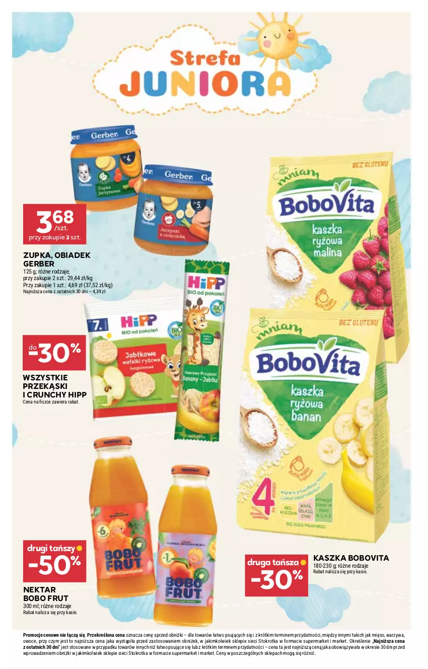 Gazetka promocyjna Stokrotka - Market - ważna 04.12 do 10.12.2025 - strona 30 - produkty: BoboVita, Gerber, HiPP, Mięso, Nektar, Owoce, Warzywa