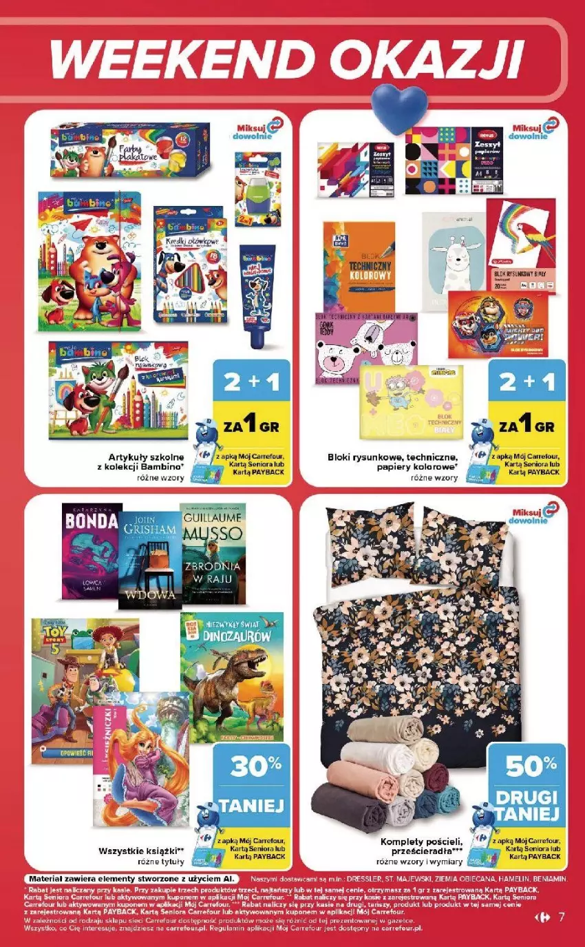 Gazetka promocyjna Carrefour - Gazetka Carrefour, Market w SUMIE od czwartku WEEKEND OKAZJI - ważna 20.08 do 22.08.2026 - strona 7 - produkty: Papier, Pościel