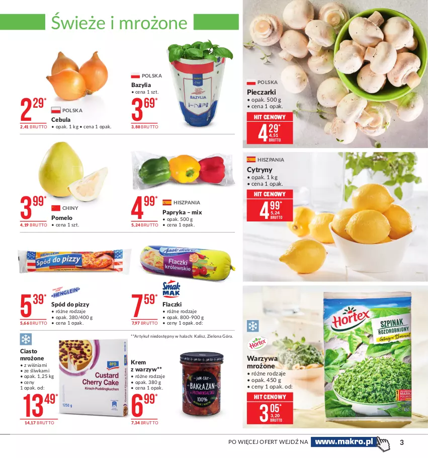 Gazetka promocyjna Makro - [Oferta promocyjna] Artykuły spożywcze - ważna 07.01 do 25.01.2021 - strona 3 - produkty: Bazyl, Bazylia, Cebula, Cytryny, Papryka, Piec, Pomelo, Spód do pizzy, Warzywa