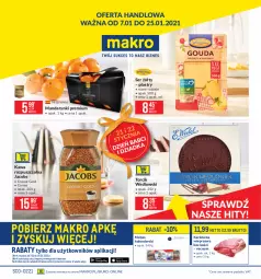 Gazetka promocyjna Makro - [Oferta promocyjna] Artykuły spożywcze - Gazetka - ważna od 25.01 do 25.01.2021 - strona 1 - produkty: Mandarynki, Kawa rozpuszczalna, Ser, Karkówka wieprzowa, Kawa, Matjas, Biuro, Jacobs