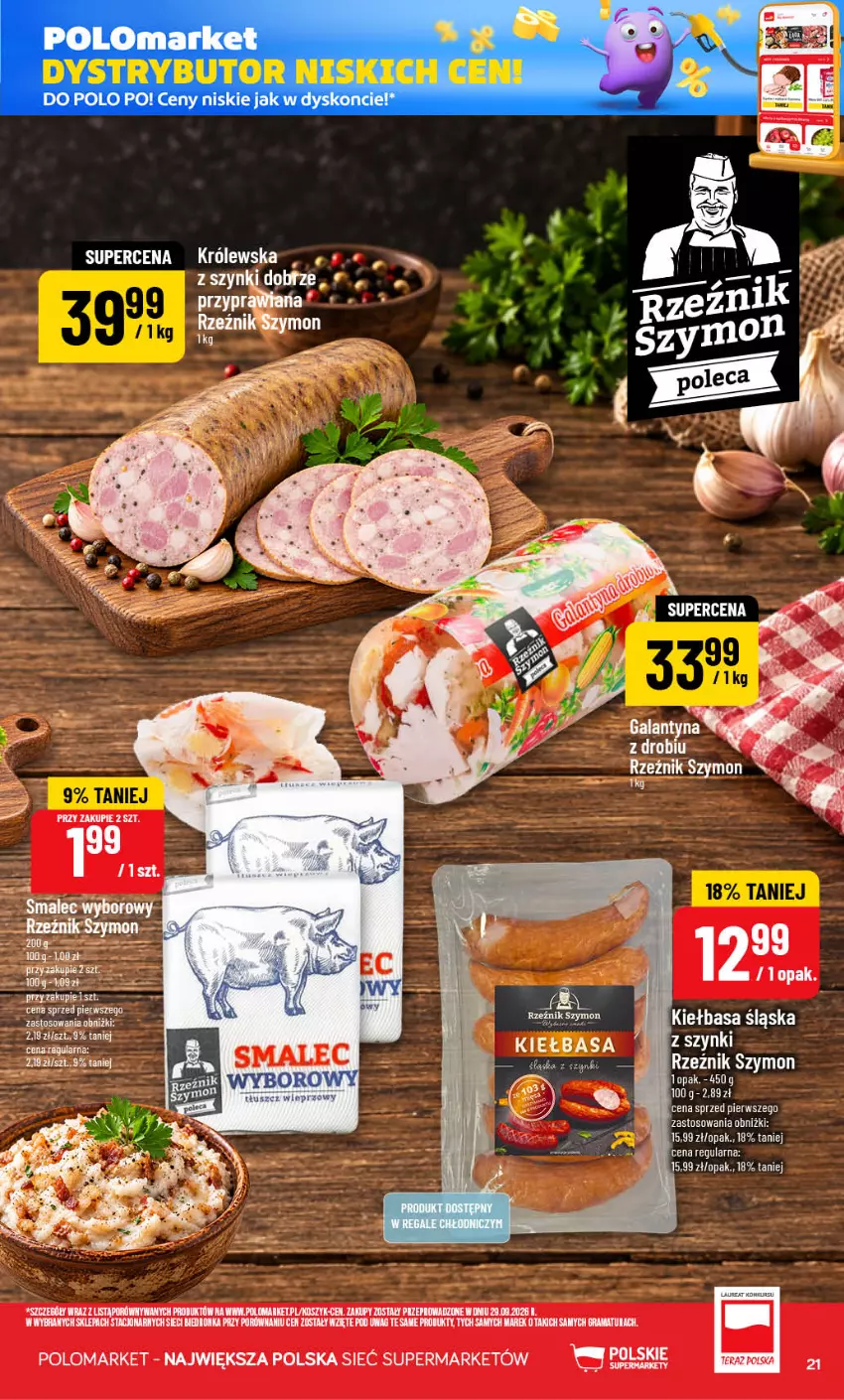 Gazetka promocyjna PoloMarket - Gazetka POLOmarket - ważna 21.10 do 27.10.2026 - strona 21 - produkty: Gala, Galantyna, Gra, Kosz, LG, Por, Rama, Smalec