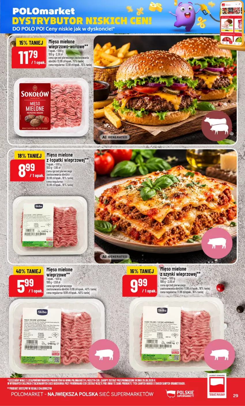 Gazetka promocyjna PoloMarket - Gazetka POLOmarket - ważna 21.10 do 27.10.2026 - strona 29 - produkty: Laur, LG, Mięso, Mięso mielone