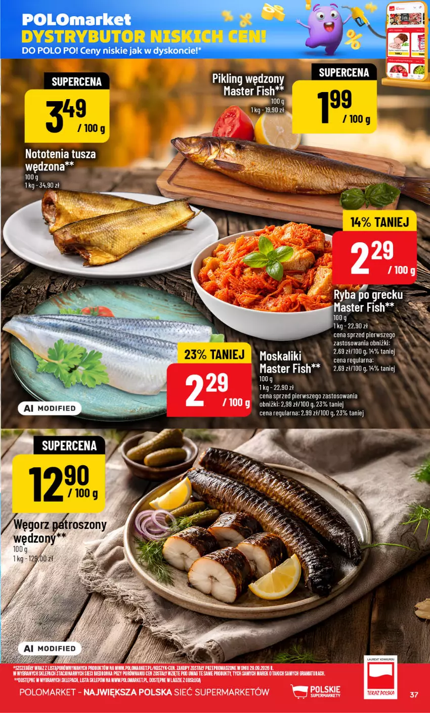 Gazetka promocyjna PoloMarket - Gazetka POLOmarket - ważna 21.10 do 27.10.2026 - strona 37 - produkty: Gra, Nototenia, Por, Rama, Ryba, Ryba po grecku, Tusz