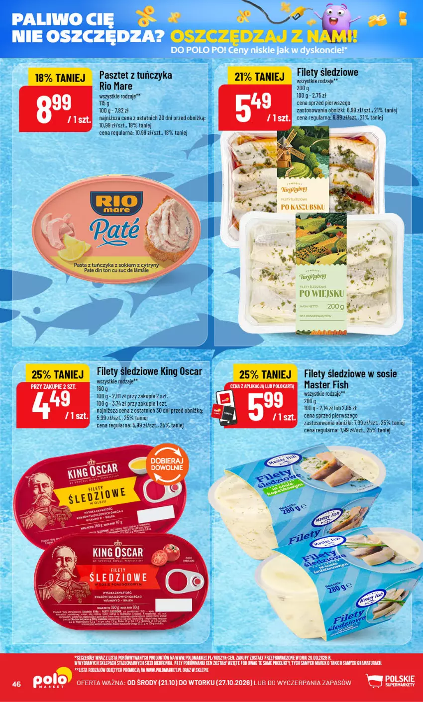 Gazetka promocyjna PoloMarket - Gazetka POLOmarket - ważna 21.10 do 27.10.2026 - strona 46 - produkty: Fa, Gra, Kosz, Pasztet, Por, Rama, Rio Mare, Sos, Tuńczyk