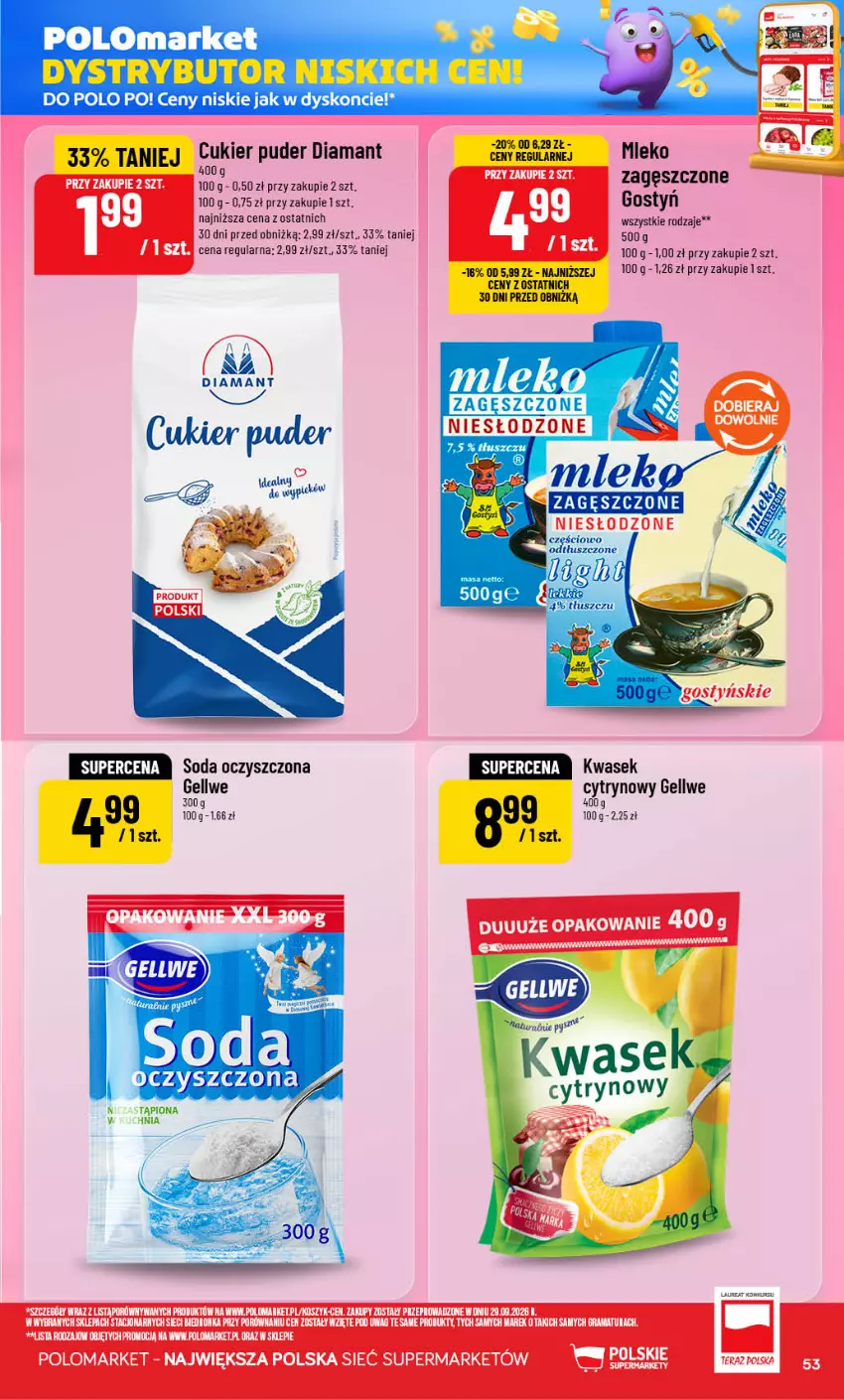 Gazetka promocyjna PoloMarket - Gazetka POLOmarket - ważna 21.10 do 27.10.2026 - strona 53 - produkty: Cukier, Cukier puder, Diamant, Gra, Kosz, Laur, Por, Puder, Rama, Soda oczyszczona, Tera