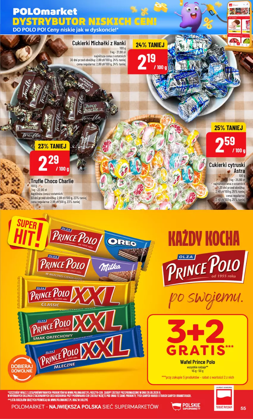Gazetka promocyjna PoloMarket - Gazetka POLOmarket - ważna 21.10 do 27.10.2026 - strona 55 - produkty: Cukier, Cukierki, Fa, Laur, Michałki, Prince Polo