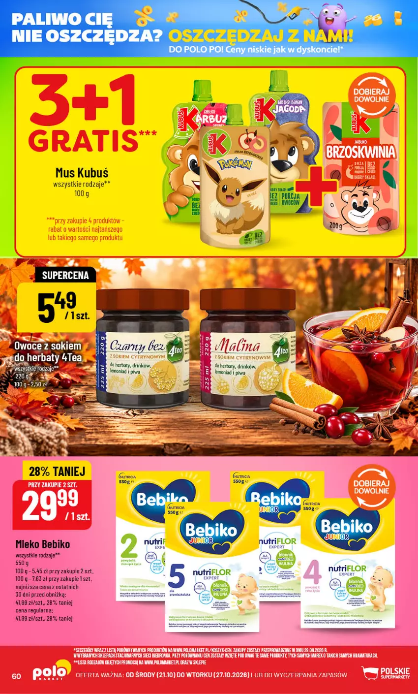 Gazetka promocyjna PoloMarket - Gazetka POLOmarket - ważna 21.10 do 27.10.2026 - strona 60 - produkty: Bebiko, Kubuś, Mleko, Mus, Piwa, Por, Sok