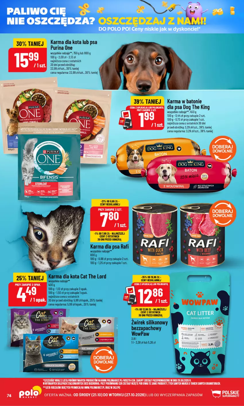 Gazetka promocyjna PoloMarket - Gazetka POLOmarket - ważna 21.10 do 27.10.2026 - strona 74 - produkty: Baton, Gra, Kosz, Por, Pur, Purina, Rama