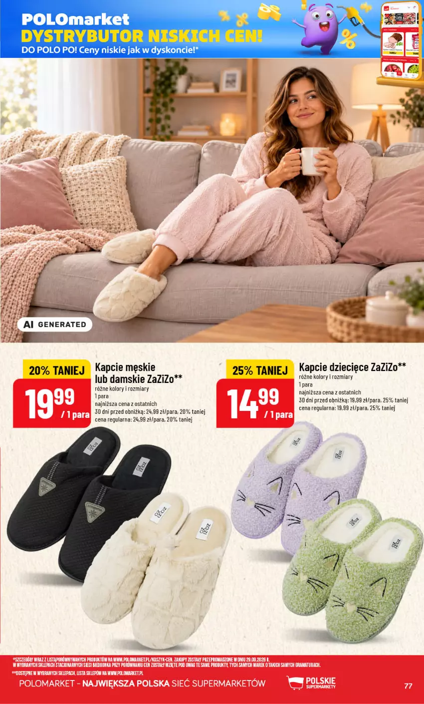 Gazetka promocyjna PoloMarket - Gazetka POLOmarket - ważna 21.10 do 27.10.2026 - strona 77 - produkty: Dzieci, Kapcie