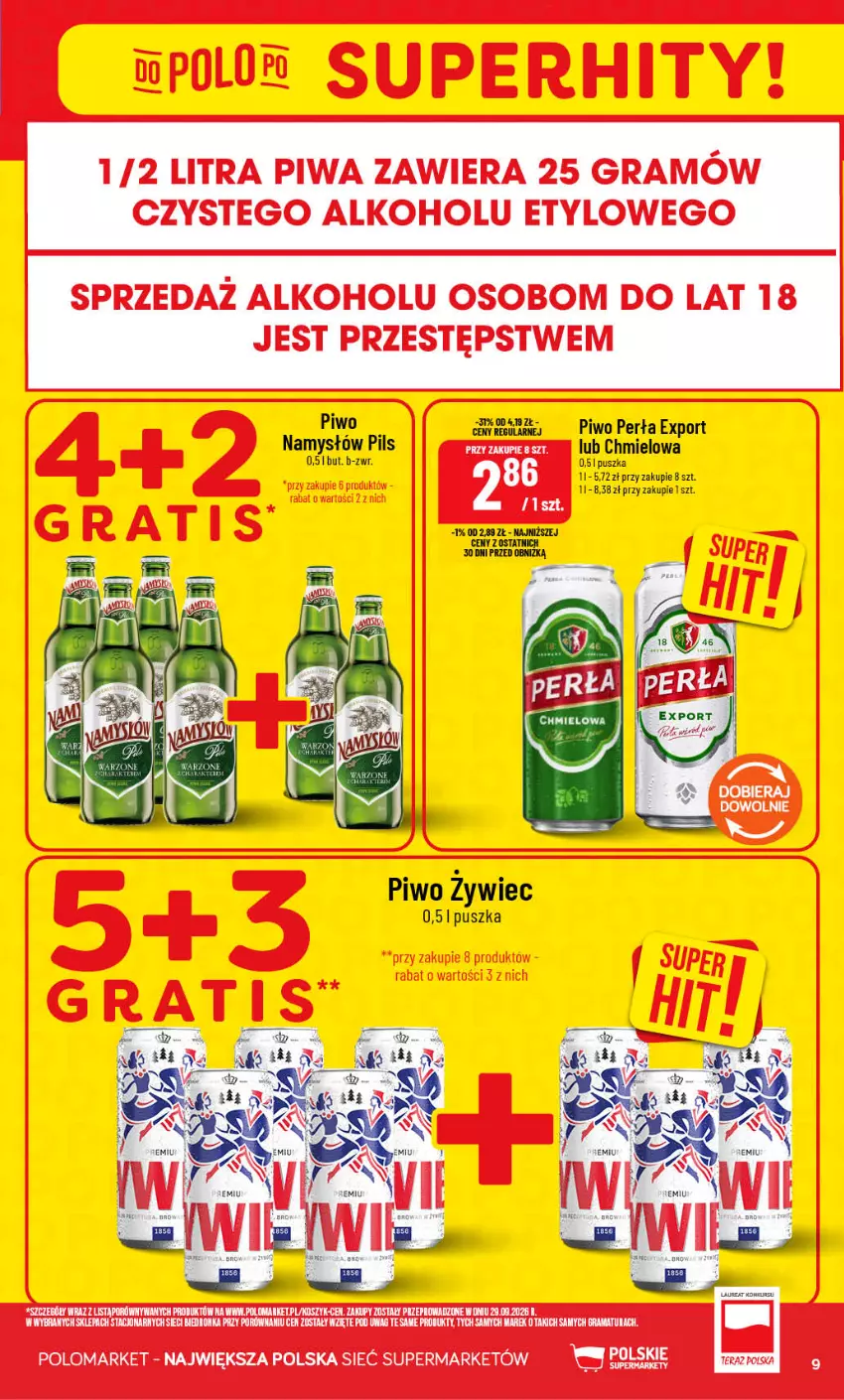 Gazetka promocyjna PoloMarket - Gazetka POLOmarket - ważna 21.10 do 27.10.2026 - strona 9 - produkty: Namysłów, Perła, Piwo, Por