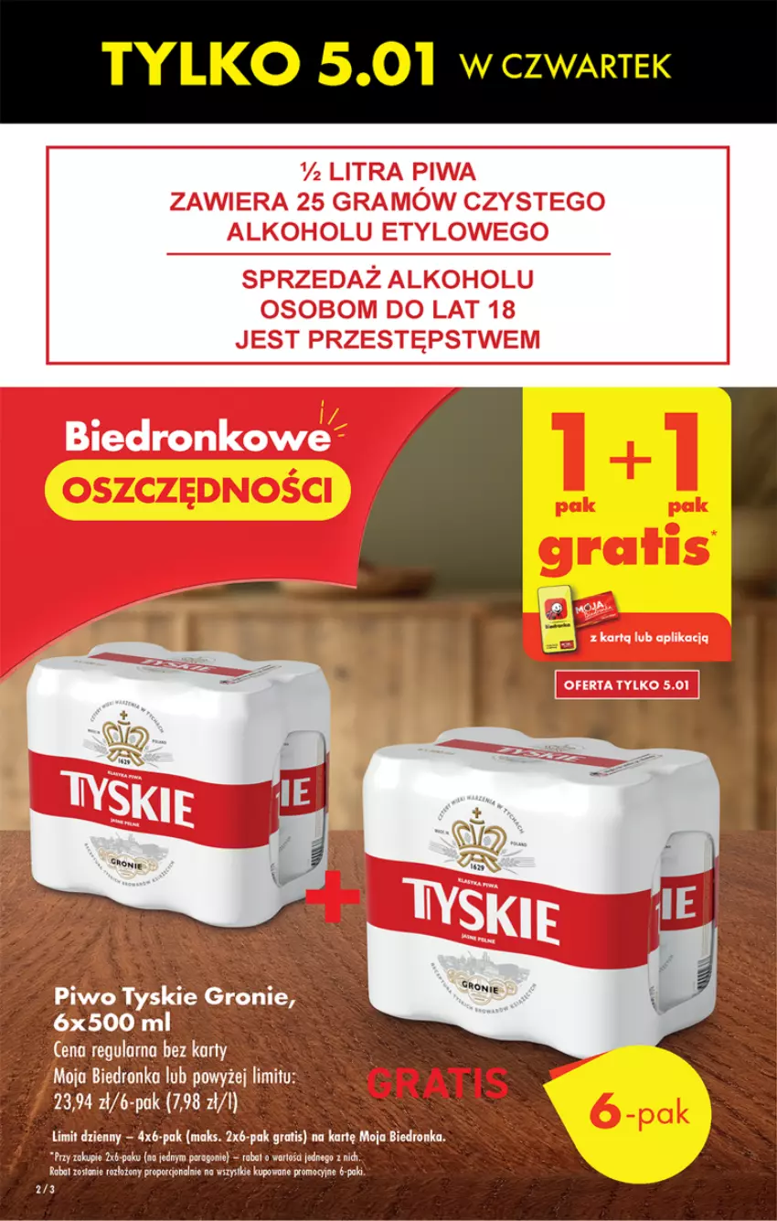 Gazetka promocyjna Biedronka - Gazetka - Biedronka.pl - ważna 05.01 do 11.01.2023 - strona 2 - produkty: Gra, Piwa, Piwo, Por, Tyskie