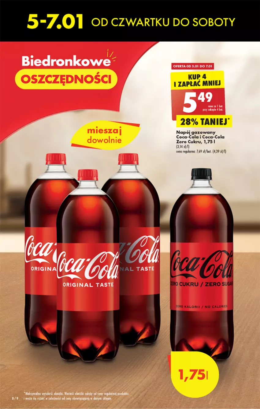 Gazetka promocyjna Biedronka - Gazetka - Biedronka.pl - ważna 05.01 do 11.01.2023 - strona 8 - produkty: Coca-Cola, Gin