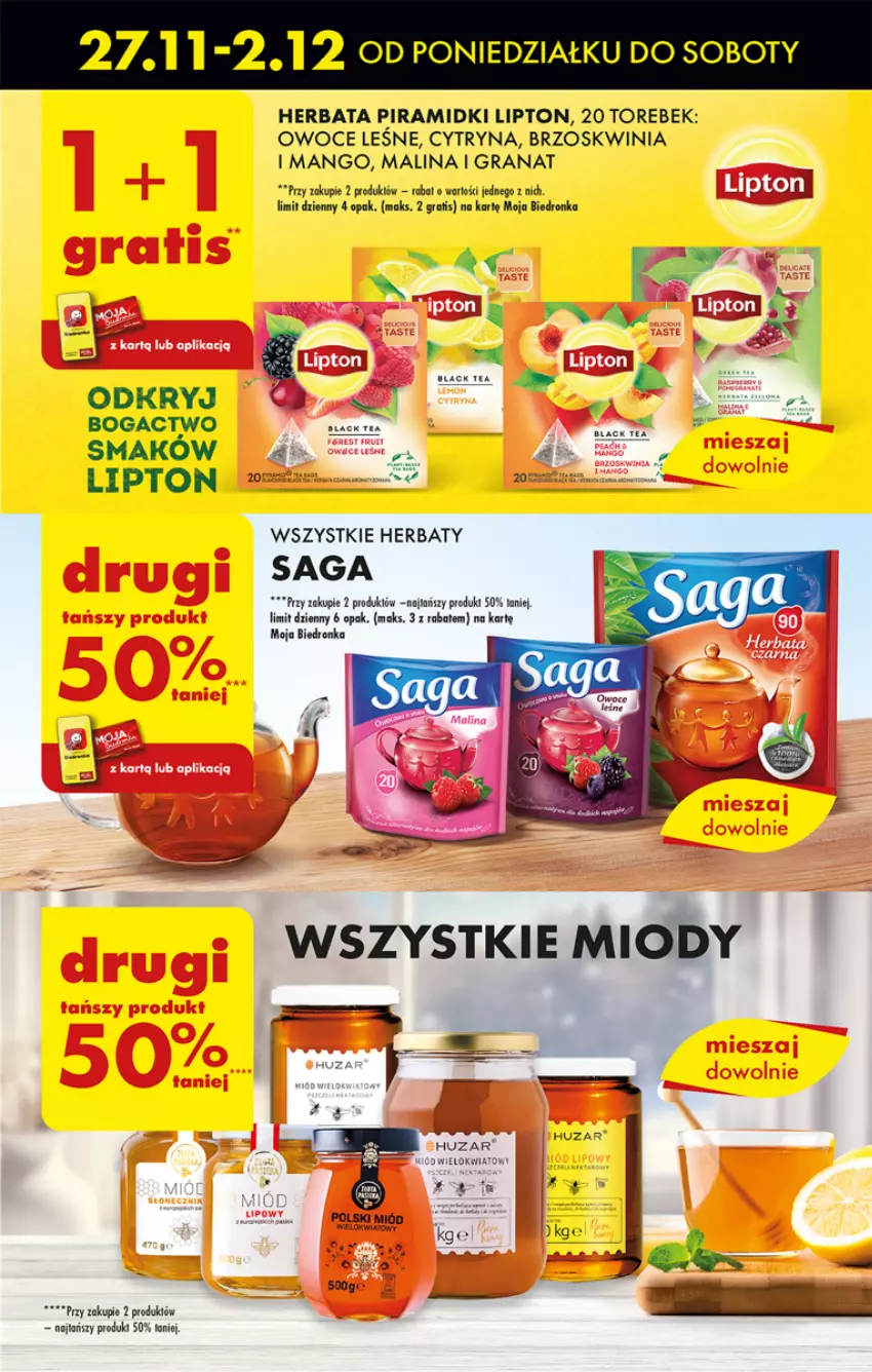 Gazetka promocyjna Biedronka - Od poniedzialku - ważna 27.11 do 02.12.2023 - strona 35 - produkty: Fa, Gra, Granat, Herbata, Lipton, Mango, Miód, Owoce