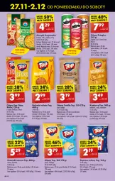 Gazetka promocyjna Biedronka - Od poniedzialku - Gazetka - ważna od 02.12 do 02.12.2023 - strona 42 - produkty: Ketchup, Cebula, Top, Sok, Gin, Orzeszki, Chipsy, Tortilla, Chrupki, Sezam, Popcorn, Przysnacki, Pringles, Orzeszki ziemne, Krakersy