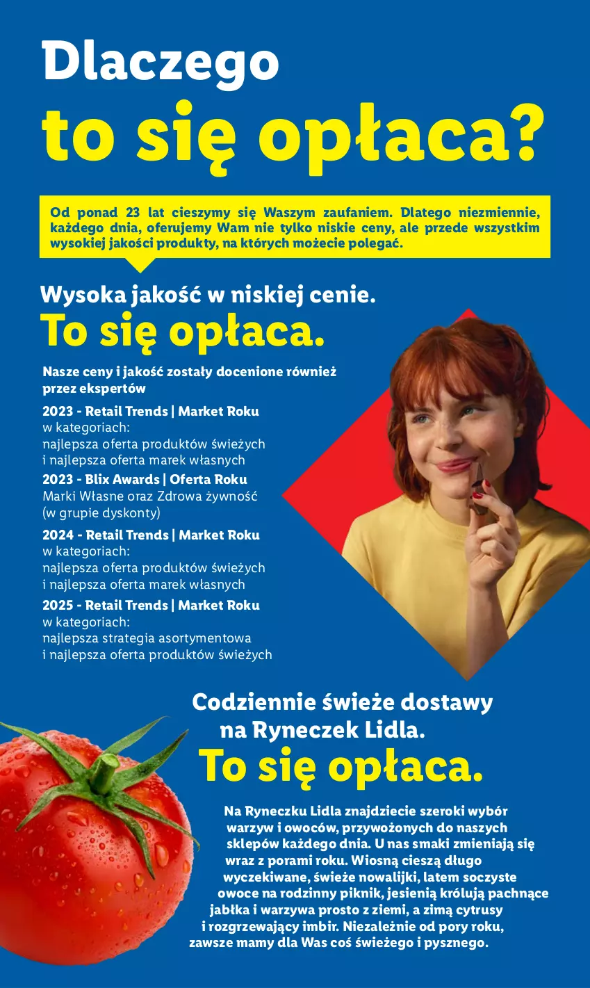 Gazetka promocyjna Lidl - Każdego dnia nowe okazje. - ważna 24.10 do 01.11.2025 - strona 2 - produkty: Dzieci, Fa, Imbir, Jabłka, O nas, Owoce, Por, Sok, Warzywa